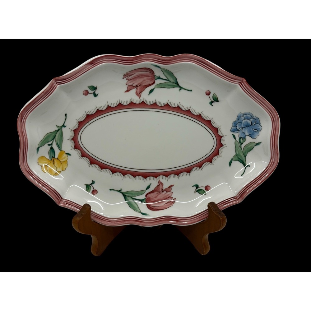 Villeroy & Boch Jardin D Alsace Fleur Pickle Dish Luxembourg Vitro-Porcelaine